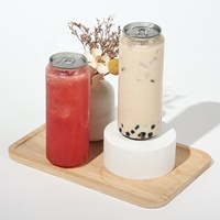 Bouteilles de boisson en plastique PET de qualité alimentaire, 330 ml, 500 ml, vides, avec languette d'ouverture facile, boîtes en plastique avec couvercles