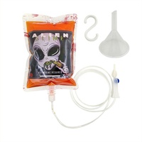 Bolsa de sangre para Halloween de 150-350 ml, bolsa de infusión de zumo, bebida, pegatina, Spoof Vampire, etiqueta de jeringa, Clip para fiesta, 350 ml