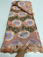 NI.AI 2026 Nouvelle dentelle africaine Asoebi de luxe en tulle perlé 3D à motifs floraux pour robes de mariée nigérianes