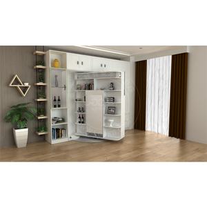 Incredibile <span class=keywords><strong>Letto</strong></span> a Parete Verticale Smart Girevole Più Resistente <span class=keywords><strong>con</strong></span> <span class=keywords><strong>Libreria</strong></span> e Tavolo a Scomparsa Intelligente Popolare per Monolocali - Product Image 3