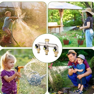3 Ways Brass Garden <b>Outside</b> Tap Splitter 3/4" Water Taps Distributor Multi Tap Connector Faucet Splitter for Hose Pipe Fittings - Product Image 6