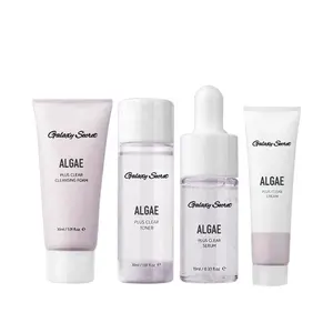 Wholesale Private Label Facial Organic Whitening Algae Cleansing Foam Face Toner Cream And Serum Skin Care Set