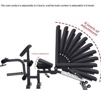 Banc de musculation pliable multifonction en métal pour hommes - Équipement d'exercice réglable pour sit-ups et développé couché à domicile