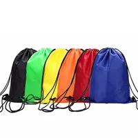 Custom Logo Clear Window Polyester Drawstring Shoes Bag for Travel