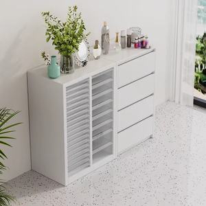 Modern Simple Custom Retail Wall Shelving Racks Cosmetics Beauty Product Display Cabinet with Lowest Price for <b>Nail</b> Salon - Product Image 3