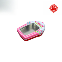 Boîtes en fer sur mesure avec fenêtres en PVC pour bonbons et biscuits en forme de crème glacée