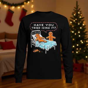 Avez-vous essayé le t-shirt à manches longues « Icing It Gingerbread Holiday Christmas » ? - Product Image 3