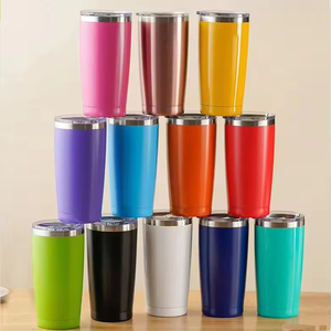 Custom logo 20 oz Vacuum Tumblers Wholesale Bulk 20oz Stainless Steel Tumbler Double Wall Travel Coffee Mug <b>with</b> Lid and <b>Straw</b> - Product Image 1