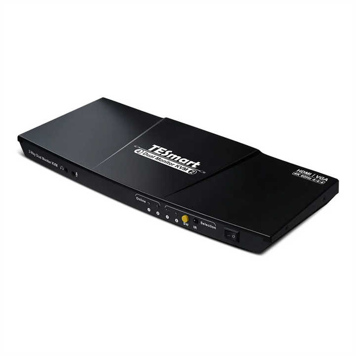 Tesmart Dual Monitor KVM Switch - 4k60hz HDMI VGA Kit