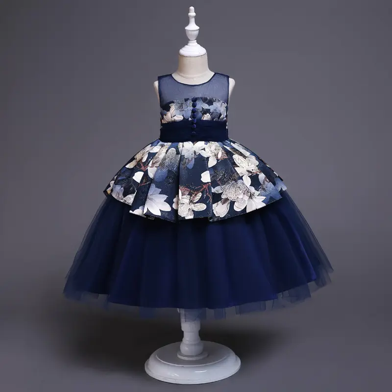 2109 Kids Wedding Party Wear Hot New Product Vintage Flower Girl Pageant Dress For Wedding Kids Children