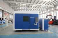 Machine de découpe laser à fibre CNC Raycus haute puissance avec contrôle Cypcut et table d'échange entièrement fermée Hiwin pour tôles métalliques