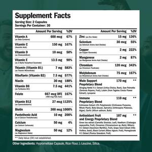 Cápsulas Multivitamínicas para Hombres, Suplemento Diario de Multivitaminas y Multiminerales, Vitaminas, Cápsulas Multivitamínicas - Product Image 6