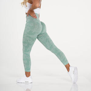 Pantalones de Yoga de Cintura Alta sin Costuras para Mujer, Leggings Deportivos Estampados, Ropa Deportiva con Logotipo Personalizado, Venta al Por Mayor de Fábrica - Product Image 2