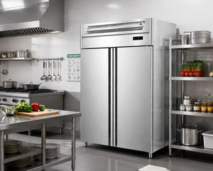 Refrigerador Comercial de Acero Inoxidable de 2 Puertas, Refrigerador Vertical con Enfriamiento Uniforme y Fácil Limpieza - Product Image 4