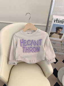 Set di Abbigliamento per Bambine Stile Coreano Autunno Inverno 2025 Maglietta a Maniche Lunghe con Stampa Lettering e Pantaloni Cargo 2 Pezzi Abbigliamento Casual per Bambini - Product Image 4