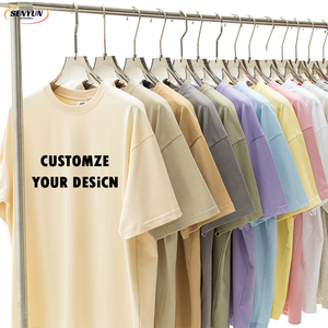 T-shirts pour hommes en coton/élasthanne respirant de 200 grammes, style streetwear personnalisé, coupe ample, imprimé, coupe carrée - Product Image 1