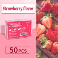 Fil dentaire double brin aromatisé aux fruits en boîte, 50 pièces, fil fin haute tension, cure-dents en fil dentaire
