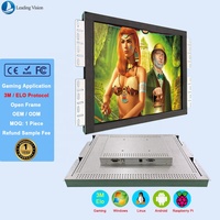 Monitor de Pantalla Táctil de 17 Pulgadas, Pantalla Táctil Infrarroja, Resolución 1024x768, Negro, USB, DVI, Serial, Nuevo para Juegos