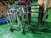Chariot pliant en alliage d'aluminium de style européen, de haute qualité et durable, pour cercueil adulte, destiné aux maisons funéraires et aux salles mortuaires
