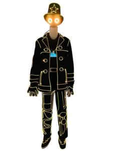 Nuevo disfraz de Tron, traje de fibra óptica para Cosplay, <span class=keywords><strong>ropa</strong></span> iluminada, <span class=keywords><strong>ropa</strong></span> para espectáculo de baile Disco DJ - Product Image 3