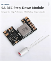Module régulateur abaisseur de tension FlyingRC 5A BEC 2-6S Lipo 5V/6.2V/7.4V/9V commutable MP9447 pour drone FPV et modèle RC à aile fixe