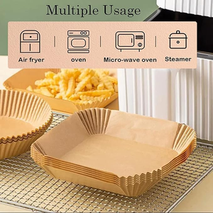 Air Fryer Disposable Paper Liner 100PCS Non-stick Disposable Liners <b>Baking</b> Paper for Air Fryer Oil-proof Paper - Product Image 2