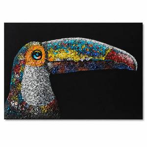 <span class=keywords><strong>Dipinto</strong></span> Decorativo di Lusso di Grandi Dimensioni, Pappagallo 3D con Texture Spessa, <span class=keywords><strong>Dipinto</strong></span> a Olio 100% Fatto a Mano, Incorniciato per Hotel, Gallerie e Uffici - Product Image 2