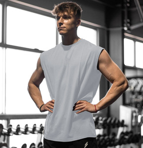 <b>Men</b> Sports Sleeveless Shirts Custom logo Quick Drying tank Tops Small Stand Neck Gym Sports Vest Breathable Casual <b>Singlets</b> - Product Image 3