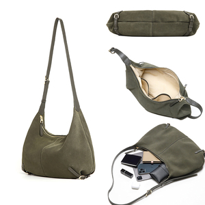 Sacs à bandoulière en cuir suédé véritable de créateur, sacs à main de luxe grande capacité pour femmes, cadeau idéal - Product Image 2