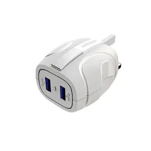 Chargeur de voyage 2-en-1 MOXOM pour samsung S6, 12W, prise EU/UK, adaptateur mural, charge rapide, avec câble de 1m, livraison gratuite