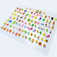 패션 사용자 정의 핫 세일 크리 에이 티브 100 팩 동물 지우개 아이 대량 당겨 지우개 3D 퍼즐 지우개