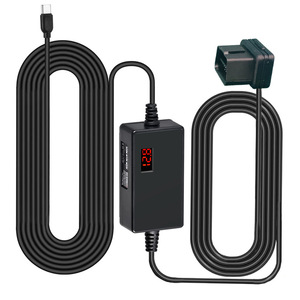 New OBD car step-<b>down</b> power line with voltage display low voltage power-off adjustable dash cam parking monitor car charger L144 - Product Image 4