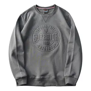 Pull de sport en coton avec impression de lettres 3D pour homme, haut de grande taille, nouvelle collection