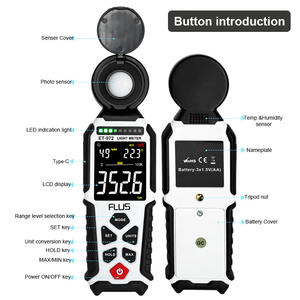 อิลลูมิเตอร์ดิจิตอลความแม่นยำสูงพร้อมจอแสดงผลสีความละเอียดสูง2.8นิ้วเครื่องวัดความสว่างสำหรับเครื่องวัดแสง400klux - Product Image 3