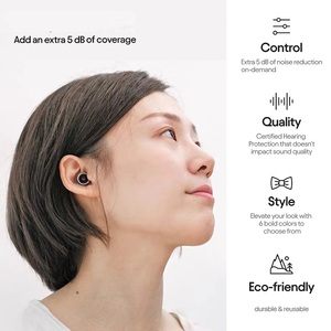 Embouts d'écouteurs en silicone réglables pour réduction du bruit de 5 <span class=keywords><strong>dB</strong></span>, accessoires de remplacement pour bouchons d'<span class=keywords><strong>oreille</strong></span> à ajustement parfait - Product Image 2