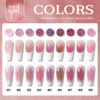HONEY GIRL OEM 9 couleurs, style français, vegan, écologique, vernis à ongles professionnel en gel UV, palette de gel à tapoter 9 compartiments