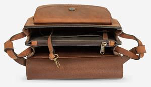 Bolso de hombro de cuero con forma cuadrada para mujer con líneas limpias y bolsillo con cremallera frontal para amantes de la moda minimalista - Product Image 3