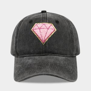 Gorra de Béisbol de Algodón Lavado con Parches de Diamantes Retro para Mujer, Nueva Llegada 2025, Gorra Deportiva de Moda para Exteriores con Protección Solar - Product Image 6