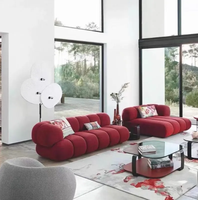 Canapé en Tissu Simple pour Petit Appartement, Salon, Villa – Ensemble Complet de Mobilier Design Luxe Léger