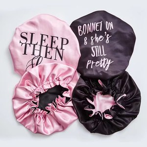 Nhà Máy Trực Tiếp Thiết Kế Sang Trọng Satin Tóc Ngủ Bonnets Lụa Gối Trường Hợp Quà Tặng Thiết Lập Satin Lụa Gối - Product Image 4
