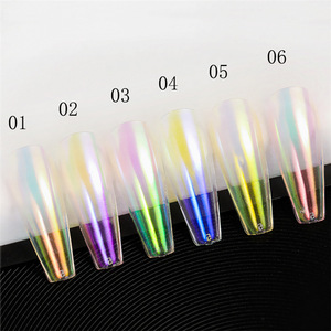 Nail Enhancement Ice Transparent Powder Aurora Fantasy Mermaid <b>Mirror</b> Shining Magic <b>Mirror</b> Powder Made of <b>Acrylic</b> Chrome Feature - Product Image 4