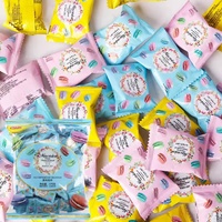 376g Macarons sandwichs, biscuits croustillants fourrés à la crème, en-cas sucré exotique, sac en gros