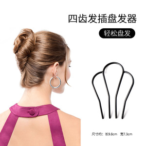 BELLEWORLD Vente chaude : Outils pour cheveux bouclés, peigne à cheveux en métal à quatre branches, peigne à cheveux pour filles, outils pour cheveux bouclés - Product Image 4