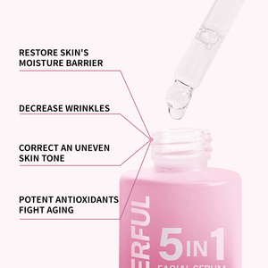 Siero Viso 5 in 1 OEM Etichetta Privata con Collagene, Acido Ialuronico, <span class=keywords><strong>Vitamina</strong></span> C, <span class=keywords><strong>E</strong></span> <span class=keywords><strong>e</strong></span> Niacinamide, Anti-Età <span class=keywords><strong>e</strong></span> Illuminante per la Cura della Pelle - Product Image 6