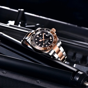 Montre mécanique pour homme PAGANI DESIGN PD-1662 Sport Luxury GMT, verre saphir, acier inoxydable, étanche 10 bars, automatique - Product Image 5