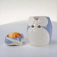 Brûleur d'encens électrique en céramique personnalisé en forme de hibou, Lampe chauffe-cire électrique, Chauffe-bougie, Lampe à parfum, Brûleur de cire, Cire fondante aromatique ETL