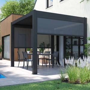 פרגולה אלומיניום מודרני עם גג גזיבו אוטומטית קלה הרכבה 3x4 x6m ביתן חצר אחורית - Product Image 4