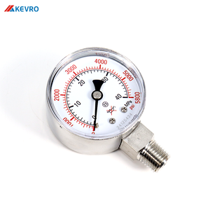 Manômetro de aço inoxidável <span class=keywords><strong>0</strong></span>-1/1.6/25 MPa Range Design sem óleo para sistemas de gás de argônio hélio nitrogênio - Product Image 2