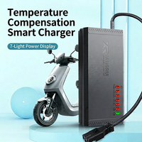 Cargador de Batería Ignífugo para Bicicletas Eléctricas y Motocicletas de 60V3A 180W, 60V20Ah, de Plomo-Ácido, con Pantalla Indicadora de 7 LED