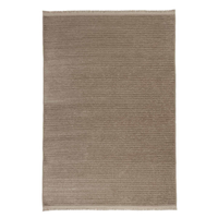 Luna Nerz-Gestreifter Chenille-Teppich 7mm Flächenteppich Waschbar Rutschfest Polyester Baumwolle Umweltfreundlich Niedrigfloriger Heim-Bodenteppich Grau Modern